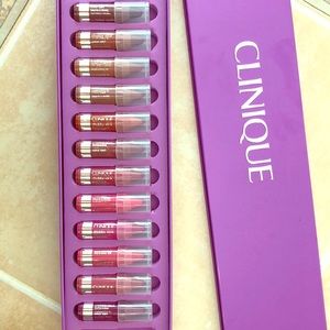 Set of 12 Clinique moisturizing lip color balm